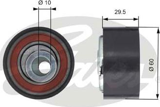 Gates T43147 - Rola intinzator,curea distributie parts5.com