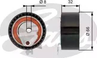 Gates T43168 - Feszítő, fogasszíj parts5.com