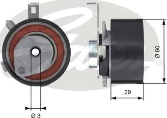 Gates T43115 - Rola intinzator,curea distributie parts5.com