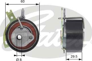 Gates T43186 - Polea tensora, correa dentada parts5.com