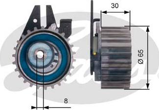 Gates T43211 - Rola intinzator,curea distributie parts5.com