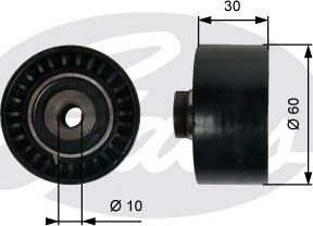 Gates T42065 - Preusmerjevalni valj / vodilni valj, zobati jermen parts5.com