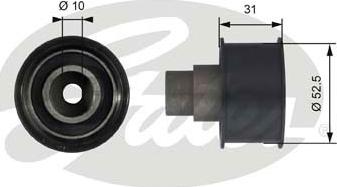 Gates T42080 - Rola ghidare / conducere, curea distributie parts5.com