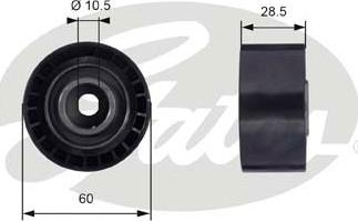 Gates T42036 - Rola ghidare / conducere, curea distributie parts5.com