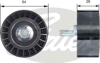 Gates T42170 - Τροχαλία παρέκκλισης, οδοντ. ιμάντας parts5.com