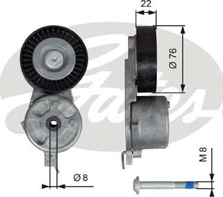 Gates T39141 - Τεντωτήρας ιμάντα, ιμάντας poly-V parts5.com