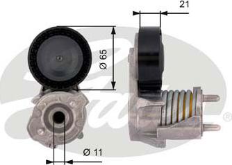 Gates T39118 - Zatezač kaiša, klinasti rebrasti kaiš parts5.com