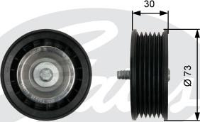 Gates T36435 - Vratná / vodiaca kladka rebrovaného klinového remeňa parts5.com