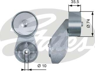 Gates T36501 - Deflection / Guide Pulley, v-ribbed belt parts5.com