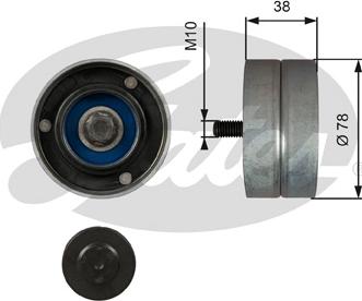 Gates T36529 - Rolka kierunkowa / prowadząca, pasek klinowy zębaty parts5.com