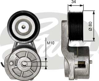 Gates T38650 - Napínák, žebrovaný klínový řemen parts5.com