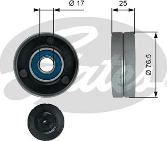 Gates T38059 - Rola ghidare / conducere, curea transmisie parts5.com