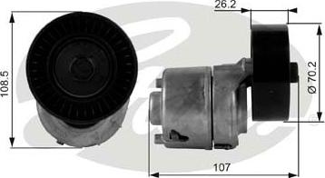 Gates T38215 - Tensor de correa, correa poli V parts5.com