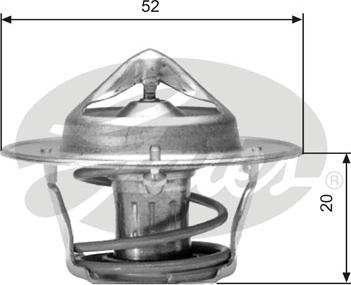 Gates TH04182G1 - Termostat, rashladna tečnost parts5.com