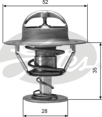 Gates TH04382G1 - Termostat, środek chłodzący parts5.com