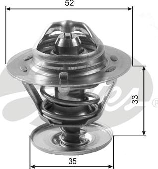 Gates TH12592G1 - Termostat, środek chłodzący parts5.com