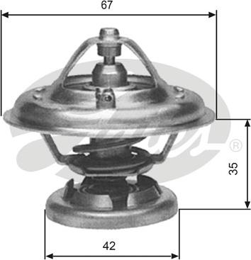 Gates TH12680G1 - Thermostat, coolant parts5.com