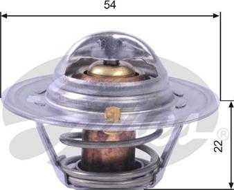 Gates TH12888G1 - Termosztát, hűtőfolyadék parts5.com