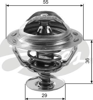 Gates TH12283G1 - Termosztát, hűtőfolyadék parts5.com