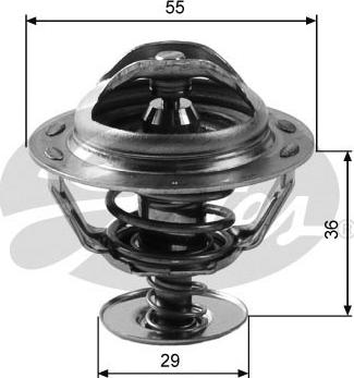 Gates TH12283G2 - Termosztát, hűtőfolyadék parts5.com