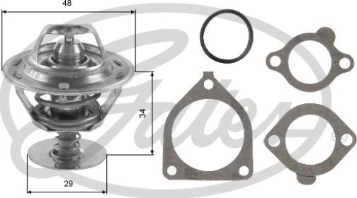 Gates TH39082G1 - Termostaat,Jahutusvedelik parts5.com