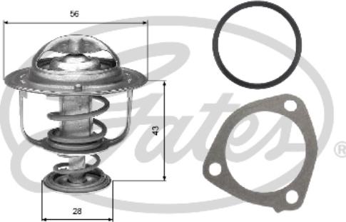 Gates TH31276G1 - Termostat, środek chłodzący parts5.com