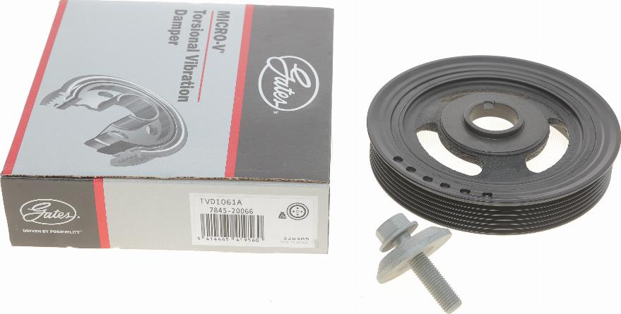 Gates TVD1061A - Belt Pulley, crankshaft parts5.com