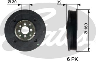 Gates TVD1004 - Belt Pulley, crankshaft parts5.com