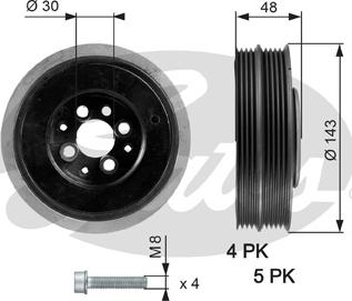 Gates TVD1015A - Remenica, koljenasto vratilo parts5.com