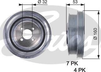 Gates TVD1079 - Fulie curea, arbore cotit parts5.com