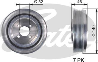 Gates TVD1078 - Fulie curea, arbore cotit parts5.com