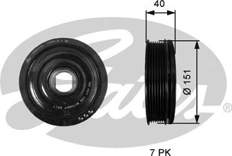 Gates TVD1110 - Kayış kasnağı, krank mili parts5.com