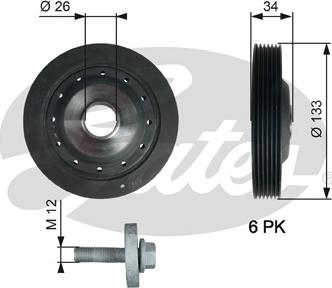 Gates TVD1113A - Remenica, koljenasto vratilo parts5.com