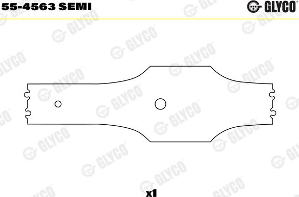 Glyco 55-4563 SEMI - Casquillo del cojinete, biela parts5.com