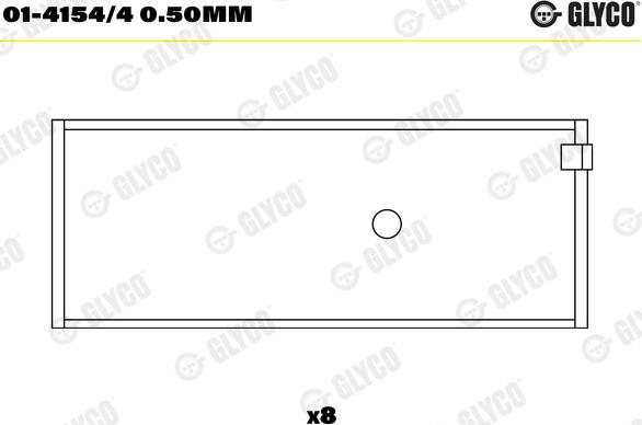 Glyco 01-4154/4 0.50mm - Cuzineti biela parts5.com