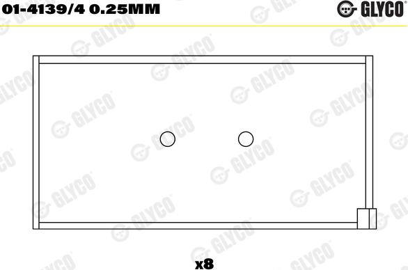 Glyco 01-4139/4 0.25mm - Ojniční ložisko parts5.com