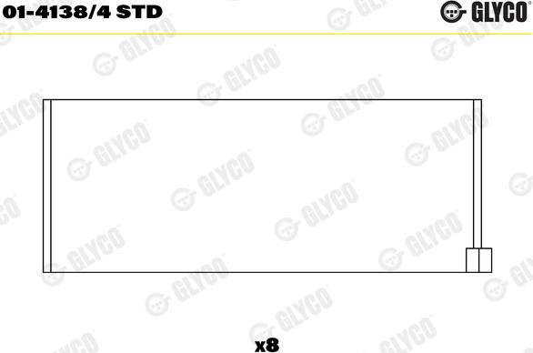 Glyco 01-4138/4 STD - Ρουλεμάν μπιέλας parts5.com