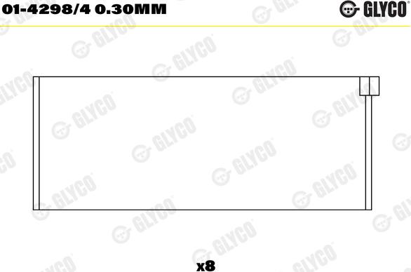 Glyco 01-4298/4 0.30mm - Шатунный подшипник parts5.com