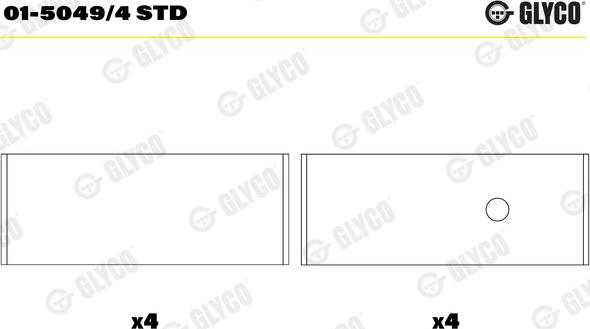 Glyco 01-5049/4 STD - Cojinete de biela parts5.com