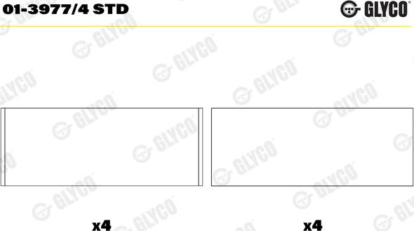 Glyco 01-3977/4 STD - Ležaj klipnjače parts5.com