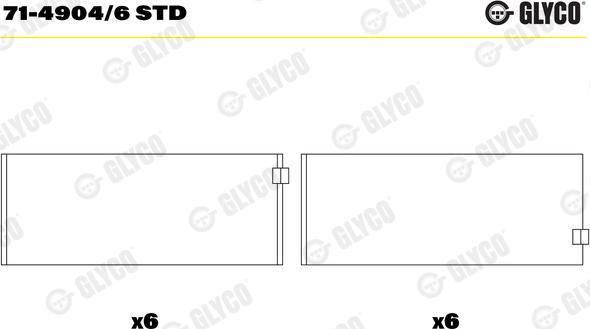 Glyco 71-4904/6 STD - Pleuellager parts5.com