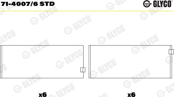 Glyco 71-4007/6 STD - Biyel yatağı parts5.com