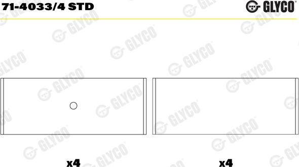 Glyco 71-4033/4 STD - Ojnicni lezaj parts5.com