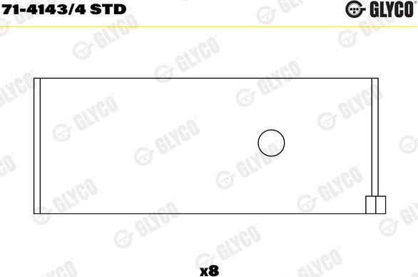 Glyco 71-4143/4 STD - Big End Bearings parts5.com