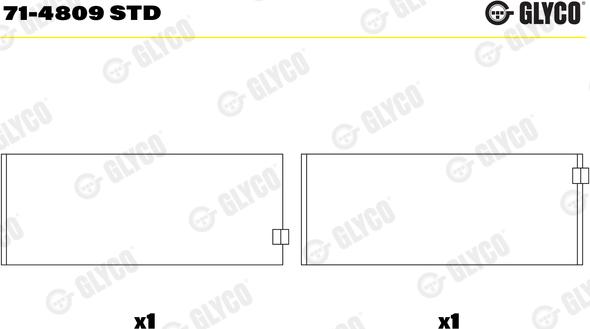 Glyco 71-4809 STD - Big End Bearings parts5.com