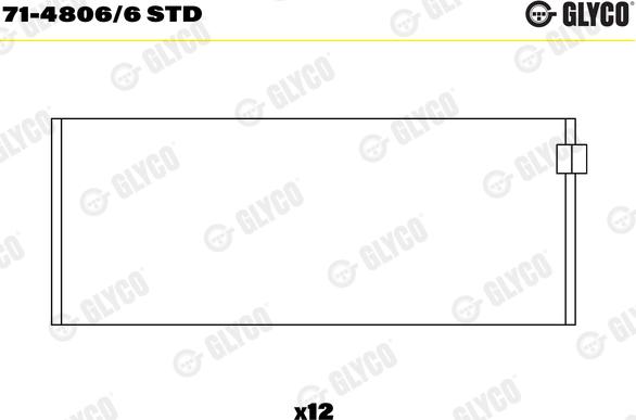 Glyco 71-4806/6 STD - Hajtókar csapágy parts5.com