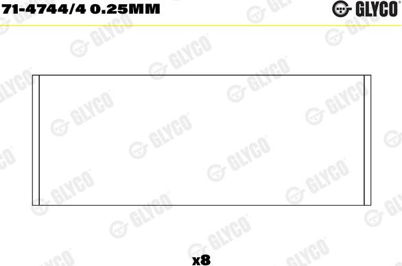 Glyco 71-4744/4 0.25mm - Cojinete de biela parts5.com