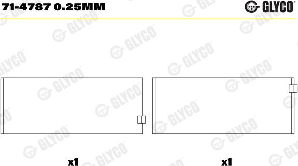 Glyco 71-4787 0.25mm - Cuzineti biela parts5.com