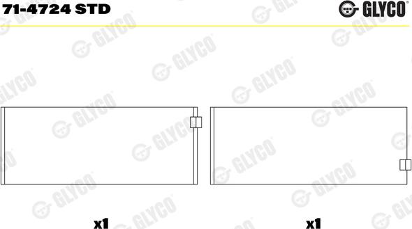 Glyco 71-4724 STD - Ojniční ložisko parts5.com