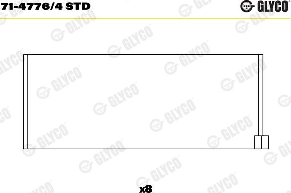 Glyco 71-4776/4 STD - Cuzineti biela parts5.com